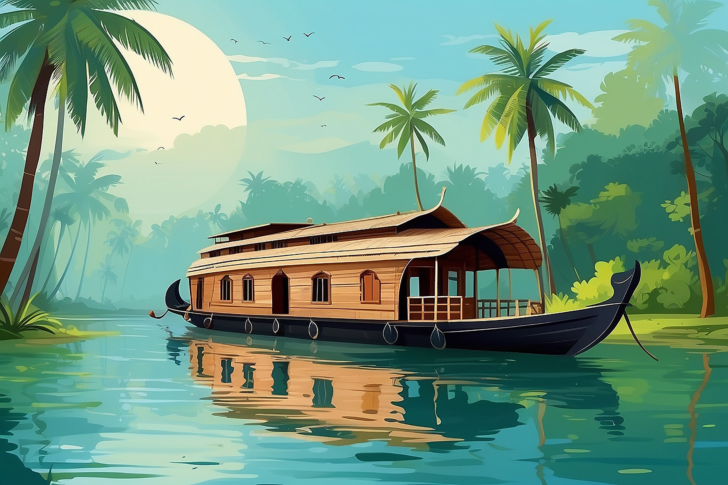 Alleppey boat house